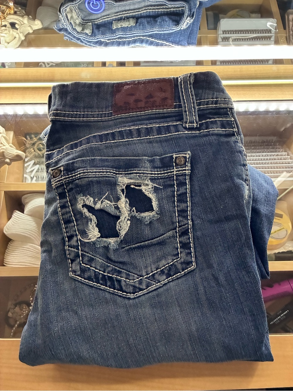 Vintage Low rise ,  Boot Cut, Buckle jeans